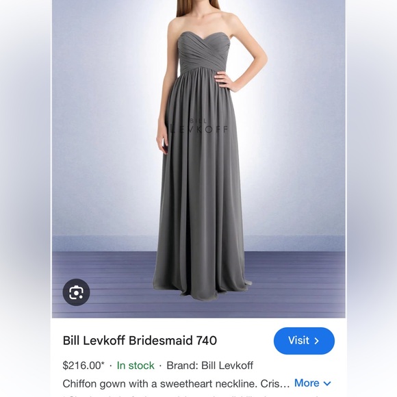 Bill Levkoff strapless formal dress in burgundy - Picture 4 of 4